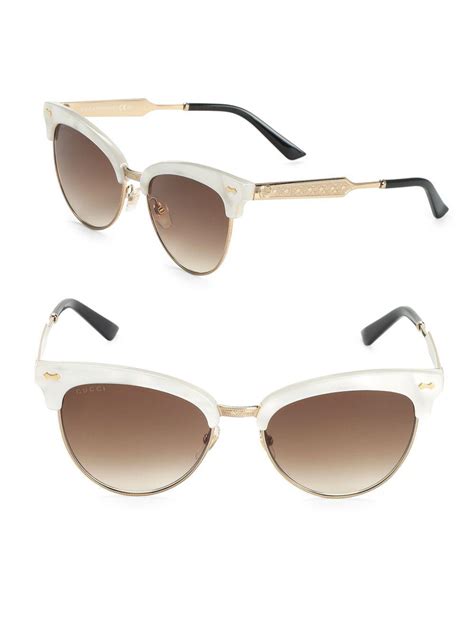 gucci cat eye sunglasses mother of pearl|Gucci 55mm Cat Eye Sunglasses .